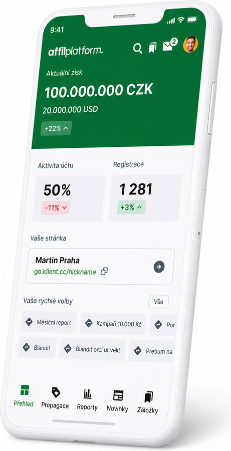 Affilplatform mobilní aplikace